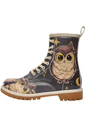 Dogo Boots Owls Family Damen Boots / Female Schnürboots Vegan