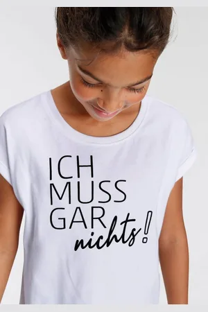 Kidsworld T-Shirt Ich muss garnichts! Kurzarm, weite Passform, mit peppigen Statements und Sprüchen