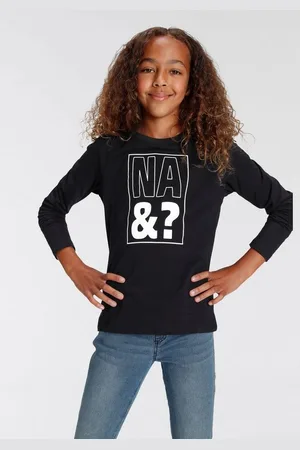 Kidsworld Langarmshirt NA&? langärmlig, Basic-Passform, mit Statement-Druck