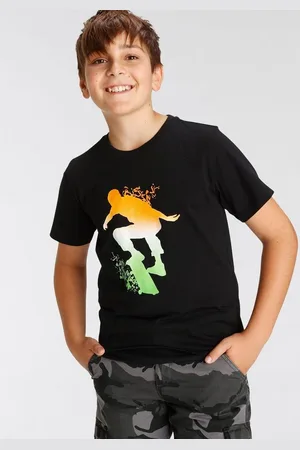 Kidsworld T-Shirt Skating Kurzarm, Basic-Passform, bedruckt, Rundhalsausschnitt