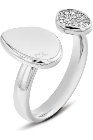 Calvin Klein Fingerring Schmuck Edelstahl Fingerring Damenring, mit Glasstein