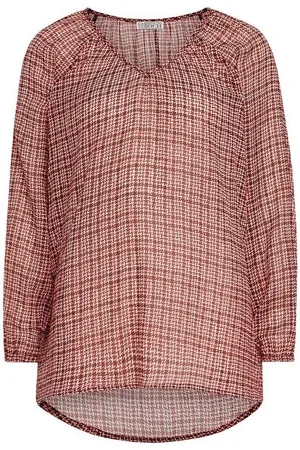 BRIGITTE VON BOCH Langarmbluse Sablon Bluse print terracotta - Verkäufer: