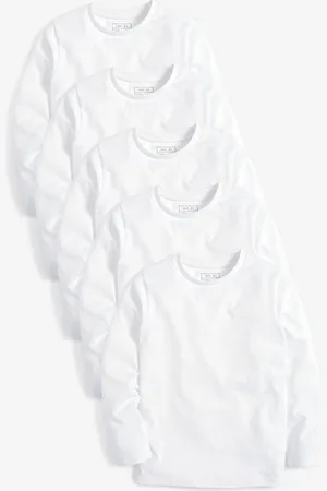 Next Langarmshirt Langärmelige T-Shirts (3-16 Jahre) im 5er-Pack (5-tlg) - Verkäufer: Germany GmbH
