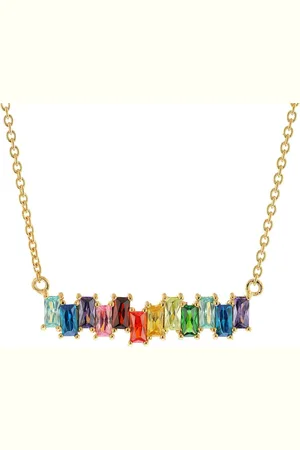 trendor Kette mit Anhänger 925 Silber Vergoldet Zirkonia Collier - Verkäufer: uhrcenter