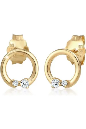 Elli DIAMONDS Paar Ohrstecker Ohrstecker Kreis Diamant (0.04 ct) 585 Gelbgold, Kreis - Verkäufer: JULIE & GRACE GmbH