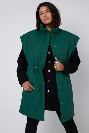 STUDIO UNTOLD Steppweste Steppweste oversized Stehkragen Taillen-Tunnelzug - Verkäufer: Popken Fashion Group