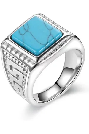 Karisma Fingerring Herren Edelstahl Ring Türkis Tigerauge Griechisch RSS503 - Verkäufer: Schmuck