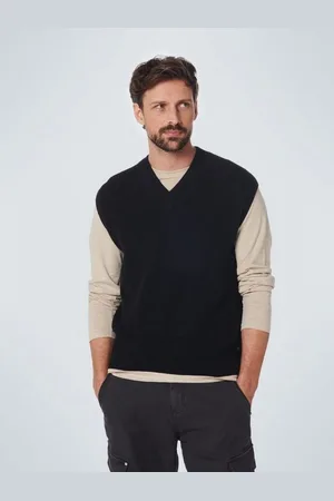 No Excess Pullunder - einfarbig - Spencer V-Neck Relief Rib Jacquard with Wool - Verkäufer: Schneider Fashion Store
