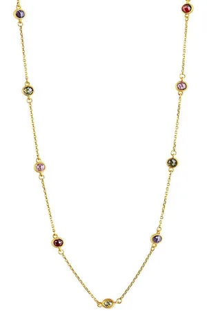 CELESTA Kette mit Anhänger 375 Gelbgold mit Zirkonia bunt