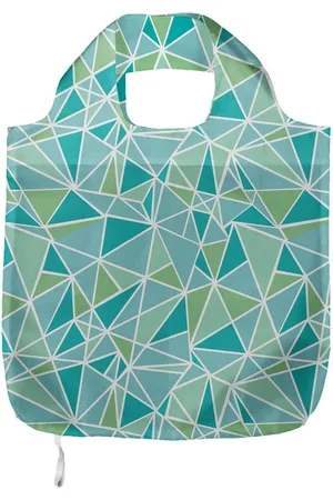 Abakuhaus Tragetasche Praktische Einkaufstaschen Umweltfreundliche Wiederverwendbare, Türkis Aqua Farbige Dreiecke - Verkäufer: Color-D Textile GmbH