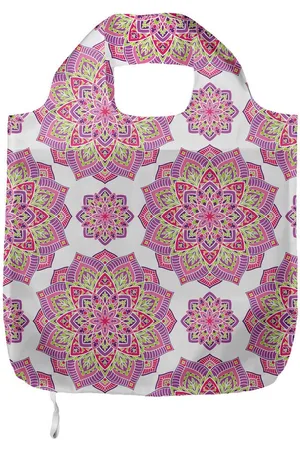 Abakuhaus Tragetasche Praktische Einkaufstaschen Umweltfreundliche Wiederverwendbare, lila Mandala Lotus Essence - Verkäufer: Color-D Textile GmbH