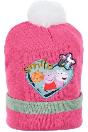 Peppa Pig Bommelmütze Peppa Wutz Kinder Mädchen Winter-Mütze Bommelmütze - Verkäufer: Yuhu Trading GmbH
