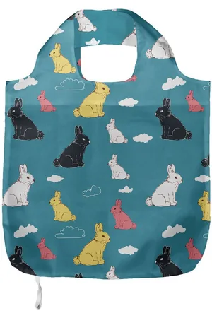 Abakuhaus Tragetasche Praktische Einkaufstaschen Umweltfreundliche Wiederverwendbare, Kaninchen Bunte Tiere-Muster - Verkäufer: Color-D Textile GmbH