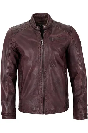 Jilani Lederjacke Riga-6 - Herren Lederjacke Lammnappa bordeaux - Verkäufer: Lederjacken24