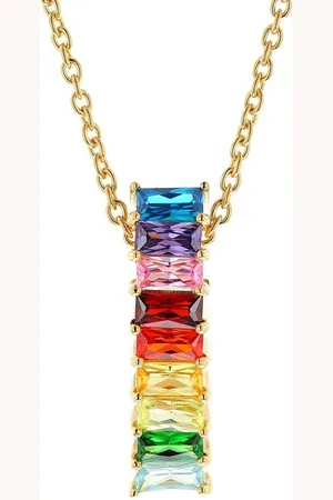 trendor Kette mit Anhänger 925 Silber Vergoldet Zirkonia Collier - Verkäufer: uhrcenter