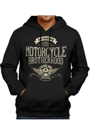 GASOLINE BANDIT Kapuzensweatshirt im Original Rockabilly Biker Racer Design: Motorcycle Brotherhood Print - Verkäufer: RAHMENLOS®