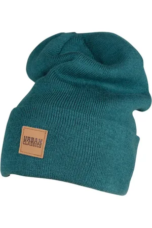 Urban classics Beanie Unisex Synthetic Leatherpatch Long Beanie (1-St)