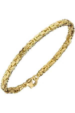 Jobo Goldarmband, Königsarmband 585 Gold massiv 19 cm