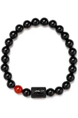 Firetti Armband Schmuck Geschenk Armschmuck Armkette Edelstein Sternzeichen, Made in Germany - mit Onyx und Geburtsstein