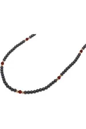 Firetti Lange Kette Schmuck Geschenk Halsschmuck Halskette Edelsteinkette Achat Hämatit, Made in Germany - mit Hämatit, Achat