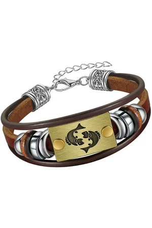 Firetti Armband Schmuck Geschenk Armschmuck Armkette Edelstein Sternzeichen, Made in Germany - mit Hämatit - mit Holzimitat