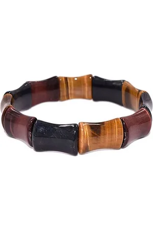 Firetti Armband Schmuck Geschenk Armschmuck Armkette Edelstein Farbstein Tigerauge, Made in Germany - mit Tigerauge