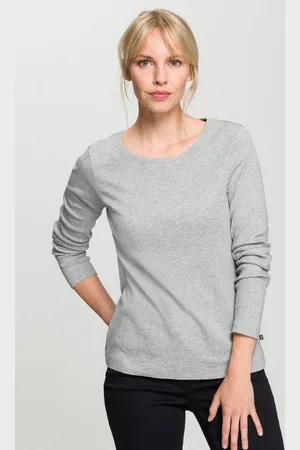 H.I.S Langarmshirt figurbetonte Passform, Feinrippstoff aus Baumwolle und Viskose