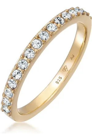 Elli Fingerring Bandring Memoire Kristalle 925 Silber