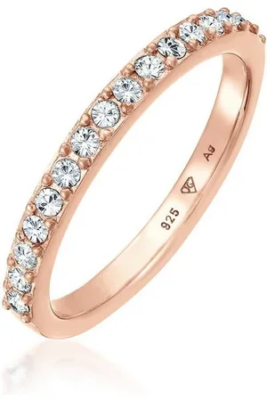 Elli Fingerring Bandring Memoire Kristalle 925 Silber