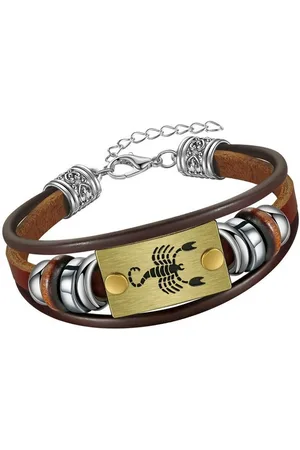 Firetti Armband Schmuck Geschenk Armschmuck Armkette Edelstein Sternzeichen, Made in Germany - mit Hämatit - mit Holzimitat