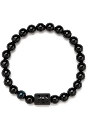 Firetti Armband Schmuck Geschenk Armschmuck Armkette Edelstein Sternzeichen, Made in Germany - mit Onyx und Geburtsstein