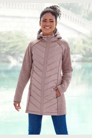 vivance collection Steppjacke mit Strickfleece-Ärmeln