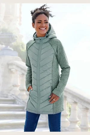 vivance collection Steppjacke mit Strickfleece-Ärmeln