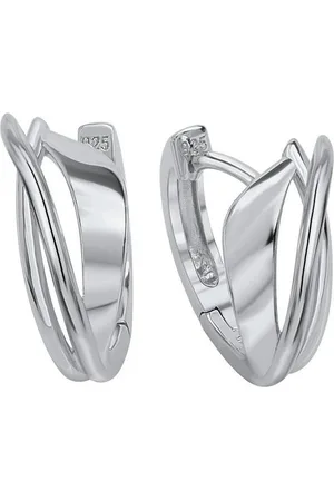 vivance collection Paar Creolen 925 Silber rhodiniert