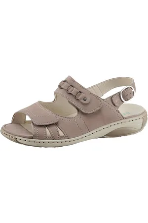 Waldläufer GARDA Riemchensandale, Sommerschuh, Sandalette, Keilabsatz, mit Druckknopf, G-Weite