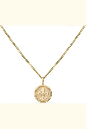 Orolino Kette mit Anhänger Gold 375 mit Lilien-Motiv 42/45cm lang