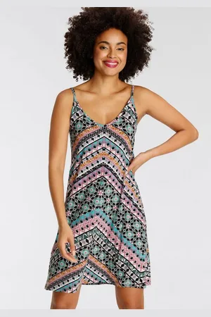 KangaROOS Sommerkleid festliche Anlässe, kniefreie Länge, trendiger Ethno-Look