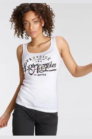 KangaROOS Tanktop mit blumigem Puff-Print