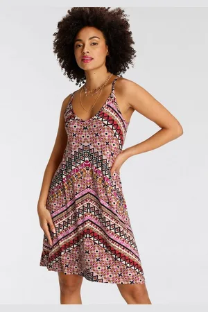 KangaROOS Sommerkleid festliche Anlässe, kniefreie Länge, trendiger Ethno-Look