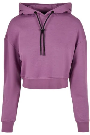 Urban classics Rundhalspullover Damen Ladies Short Terry Hoody (1-tlg)
