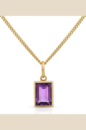 Orolino Kette mit Anhänger 585 Gold mit echtem Amethyst 42/45cm lang