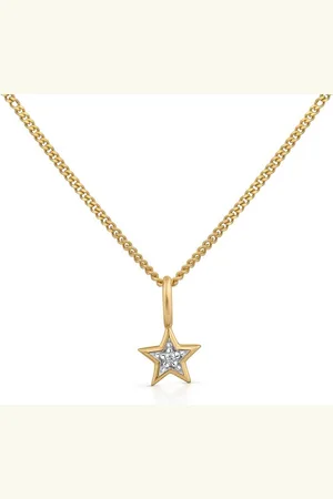 Orolino Kette mit Anhänger Gold 585 mit Stern-Motiv und Brillant 0,005ct.