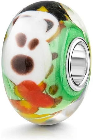 Materia Bead Glasperle Hund Hundekopf Mehrfarbig 1074, Kern aus 925 Sterling Silber - Verkäufer: Schmuck