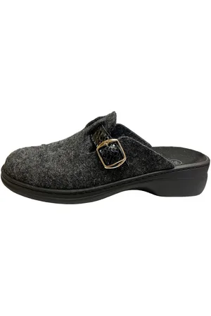 Algemare Damen Filz Pantoffel superweit 8132-2323 anthrazit Hausschuh - Verkäufer: DerSchuhhaendler