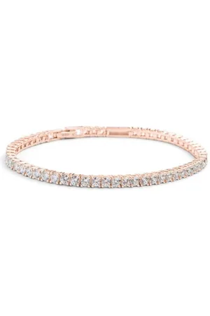 Amoonic Armband Damen Tennisarmband Match aus 925er Silber oder hochwertig vergoldet (inkl. Schmucktäschchen), Tennisarmband, Silber, Gold oder Rosegold vergoldet mit Zirkoniasteinen Geschenk - Verkäufer: