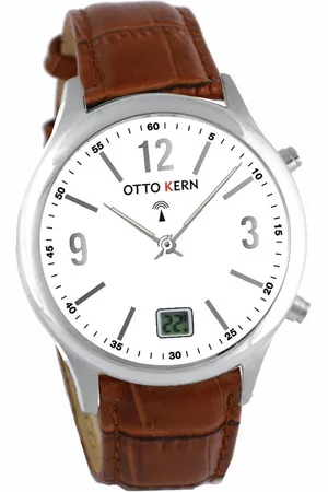 Otto Kern Funkuhr Design Funkarmbanduhr, Lederarmband Datum - Verkäufer: mywatch24de