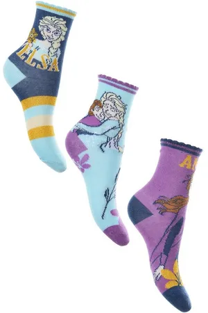 Disney Socken Eiskönigin Anna & Elsa Kinder Mädchen Socken Strümpfe (2-Paar) - Verkäufer: Yuhu Trading GmbH