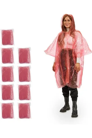 Relaxdays Regenponcho Einweg Regenponcho 10er Set - Verkäufer: