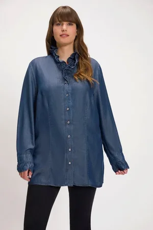 Ulla Popken Trachtenbluse Bluse Rüschekragen Langarm - Verkäufer: Popken Fashion Group