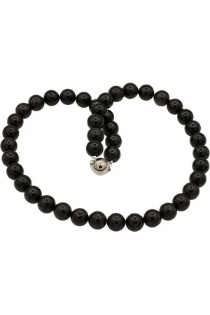 Bella Carina Perlenkette Kette mit Obsidian Perlen 10 mm Magnetverschluss, Obsidian Perlen - Verkäufer: